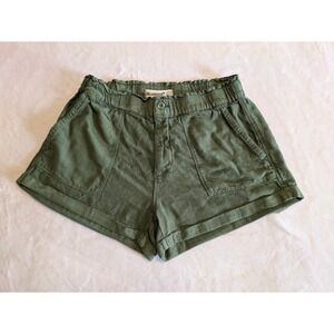 BLANKNYC Linen Blend‎ Pockets Shorts Size Small Olive Green Casual Summer
